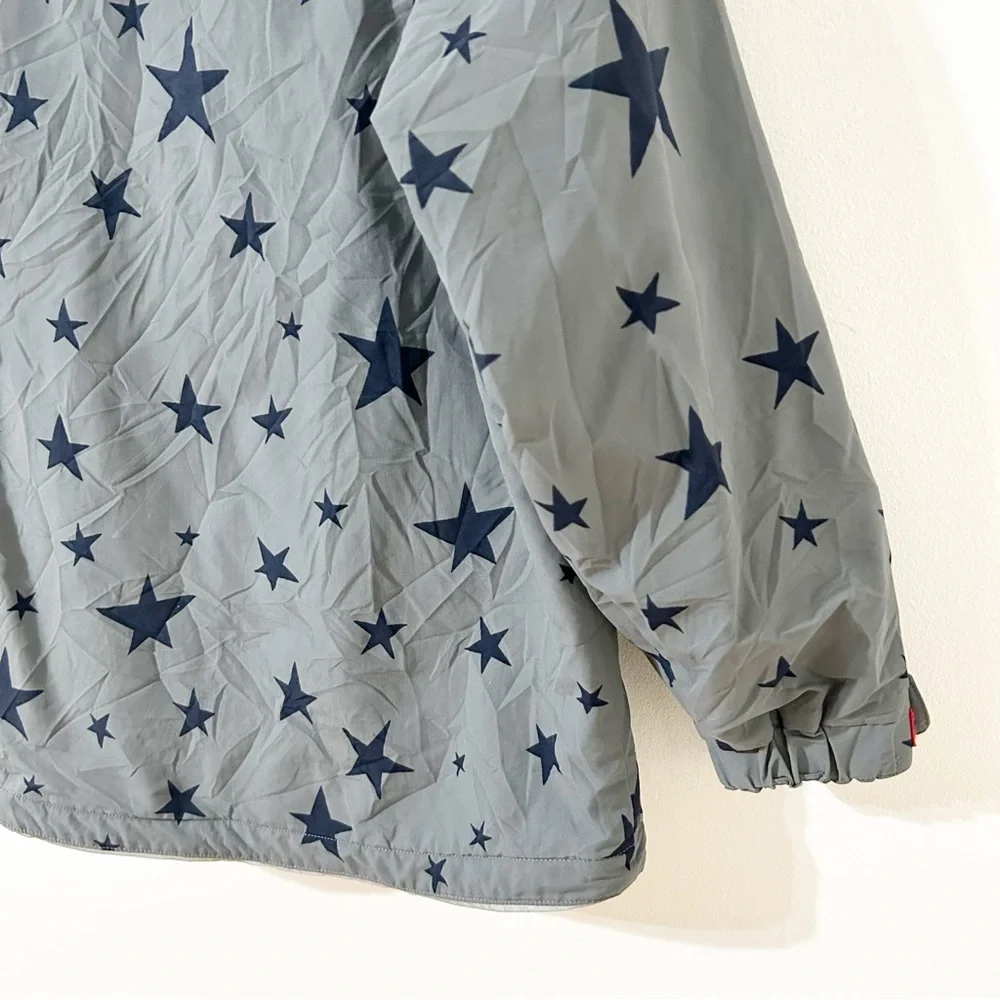 Hanna Andersson Size 140 US 10 Star Print Hooded Winter Jacket Fleece Lined